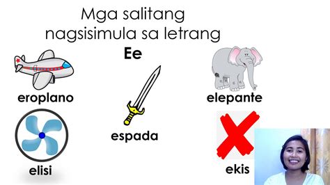 Mga bagay na nagsisimula sa letrang e tagalog